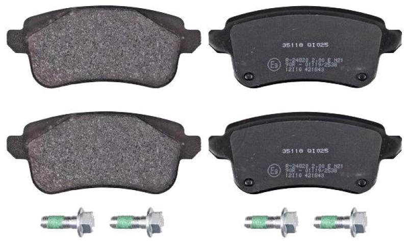 Image of A.B.S. 35118 Brake pad set without integrated wear sensor Brake Pad Set,disc brake (402)