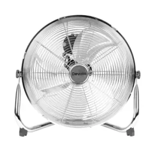 image of Devola 16" Chrome Floor Air Circulator Fan - DV16FFC