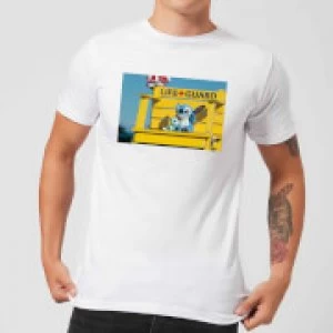 image of Disney Lilo And Stitch Life Guard Mens T-Shirt - White