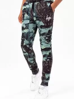 image of Hype Boys Khaki Tyler Camo Script Jogger, Khaki, Size 3-4 Years