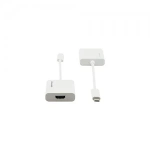 Image of Kramer Electronics ADC-U31C/HF video cable adapter 0.17 m USB Type-C HDMI Type A (Standard) White