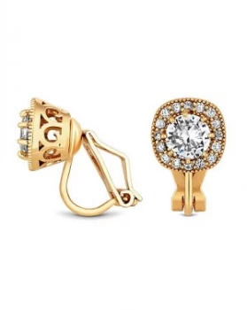 image of Jon Richard Rose Gold Clip On Earrings