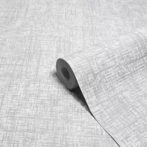 Image of Serafina Vinyl Wallpaper Silver