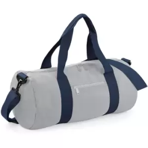 Bagbase Plain Varsity Barrel / Duffle Bag (20 Litres) (One Size) (Light Grey/French Navy)