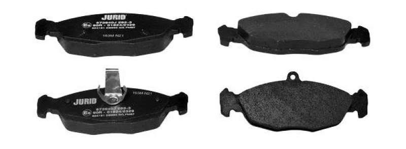 Image of JURID 573940J Brake pad set prepared for wear warning indicator, without accessories, with piston clip Brake Pad Set,disc brake (402)