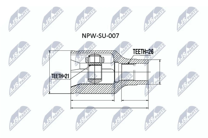 Image of NTY CV joint kit NTY NPW-SU-007