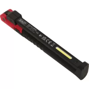 Image of Slim Folding Pocket Light - 2 COB & 1 SMD LED - Rechargeable - Magnetic - Red