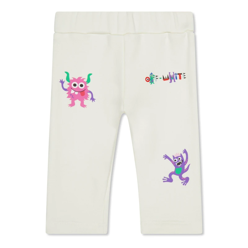 Image of Off White Kids Open Hem Fleece Sweatpant White/Mult female 3-6 Mnth