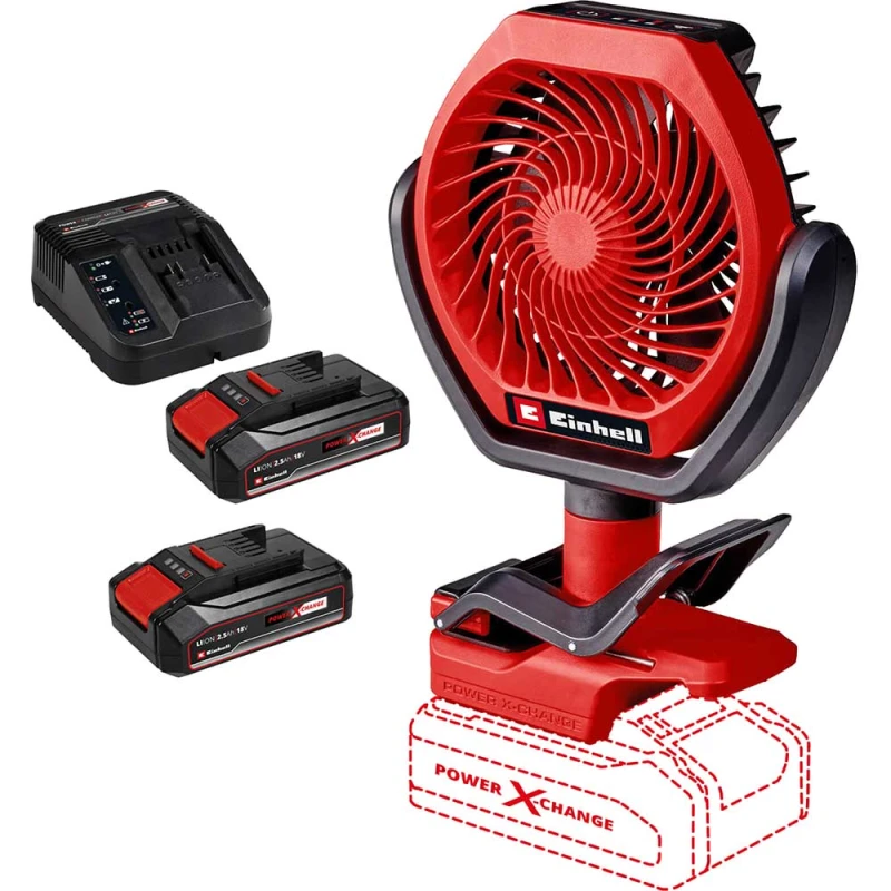 Image of Einhell GC-CF 18/110 Li 18v Cordless Brushless Air Fan GC-CF 18/110 Li Batteries: 2 x 2.5ah Li-ion