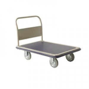 Image of Slingsby Platform Truck Steel 1 Fixed Hand 8" Castors Blue 317500