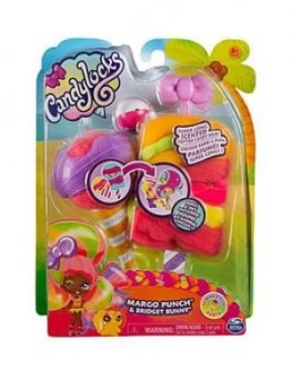 Image of Candylocks Doll + Pet Margo Punch 7.5Cm Scented Collectable Doll + Bridget Bunny Pet