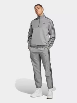 Image of adidas Sportswear Sportswear 1/4 Zip Woven Tracksuit, Grey Size M Men