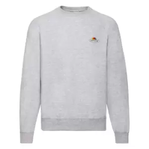 image of Fruit of the Loom Mens Vintage Small Logo Set-in Sweatshirt (XL) (Grey Heather)