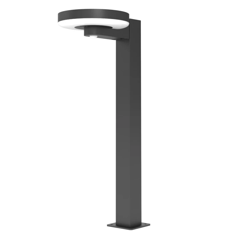 Image of 4lite 4lite Arundel Solar IP44 Die-Cast Aluminium LED Garden Bollard Light with Built in PIR Motion Sensor (Single) 4L2/6019