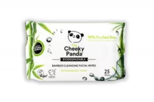 image of Cheeky Panda Bamboo Facial Wipes Unscented 25wipes (2 minimum)