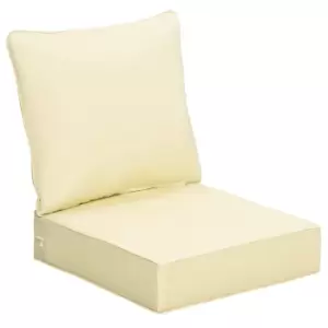 image of Outsunny Outdoor Seat and Back Cushion Set Patio Deep Seating Chair Replacement Cushion