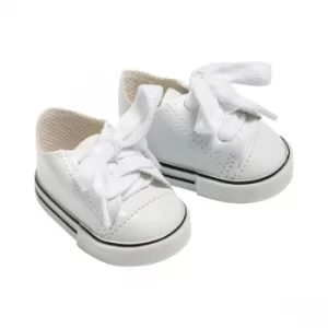 Image of I'm a Girly White Leather Sneakers