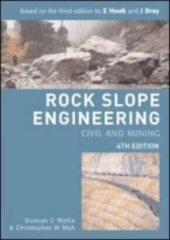 Image of Rock Slope Engineering by Duncan C. Wyllie Paperback