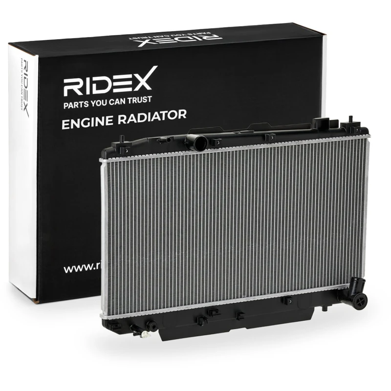 Image of RIDEX 470R0334 Engine radiator Manual Transmission, Plastic Aluminium, Plastic Radiator,engine cooling (470)