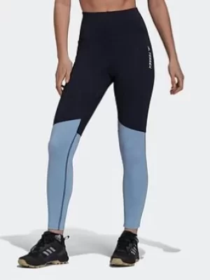 image of adidas Terrex Multi Primeblue Leggings, Blue, Size 8, Women