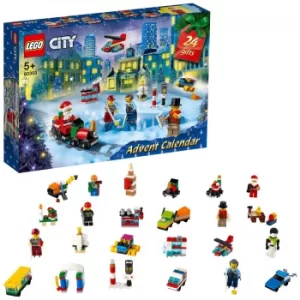 image of LEGO City Advent Calendar Christmas Toys for Kids 60303