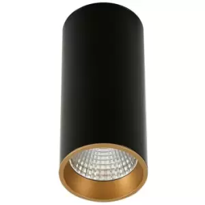 Image of Netlighting Modern Technical LED Surface Mounted Black, Gold, Warm White 3000K 8