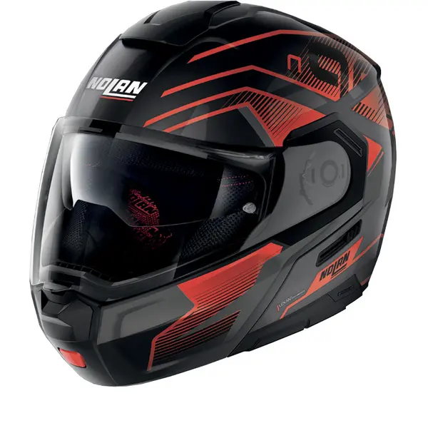 image of Nolan N90-3 Comeback 44 Metal Black ECE 22.06 Modular Helmet Size S