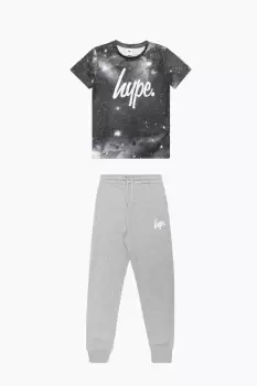 Space Script T-Shirt And Joggers