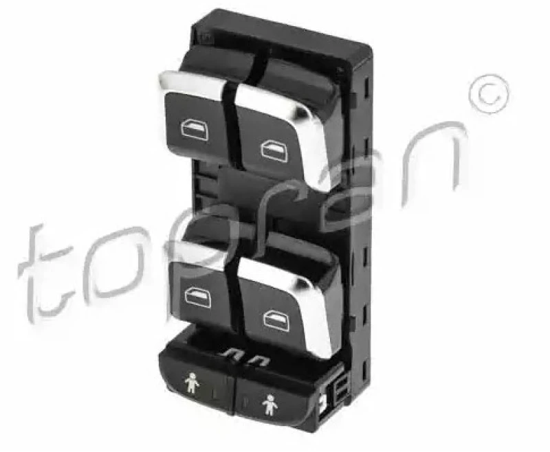 Image of TOPRAN 116 235 Switch, window winder EHVP Chromed edge, Doors: 4, Vehicle Door Switch,window winder (1761)