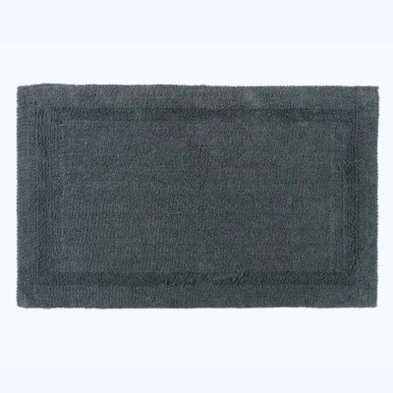 Image of Homescapes Luxury Reversible Extra Large Bath Mat - Grey