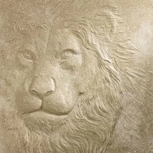 image of Arthouse Gold Glitter Lion 3D Wall Canvas