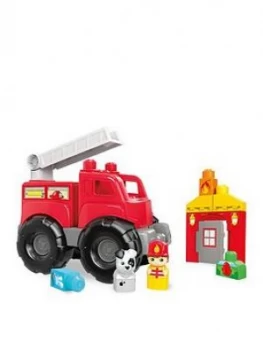 image of Mega Bloks First Builders Fire Truck Rescue Building Set