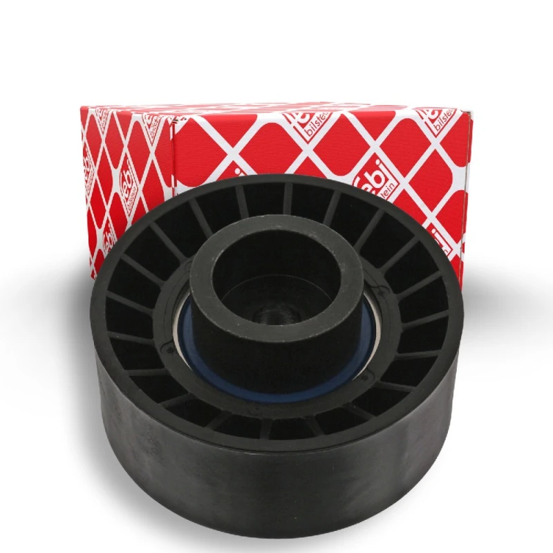 Image of FEBI BILSTEIN 24407 Idler Pulley Plastic Deflection/Guide Pulley,v-ribbed belt (312)