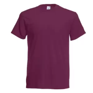 image of Fruit Of The Loom Mens Original Short Sleeve T-Shirt (3XL) (Burgundy)