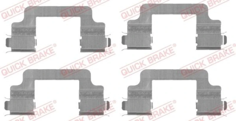 Image of QUICK BRAKE Brake pad fitting kit QUICK BRAKE 109-1727