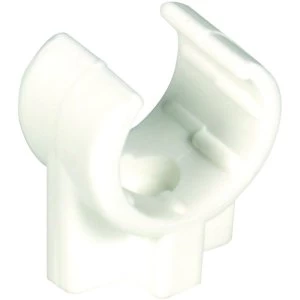 Image of Wickes Plastic Overflow Pipe Clips - 22mm Pack of 5