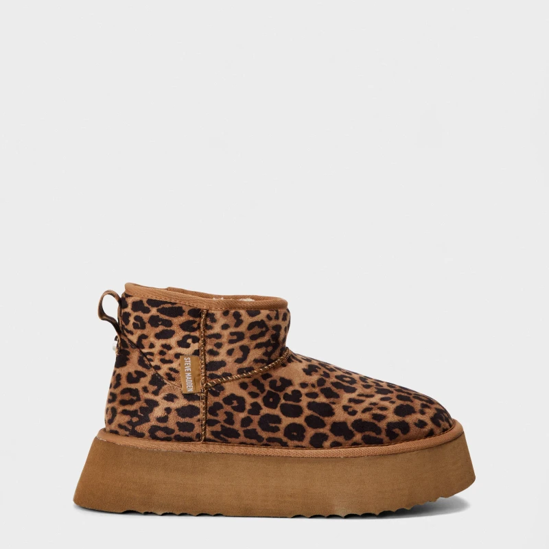 Image of Steve Madden Womens Campfire Snug Boots Leopard female 3 (36)