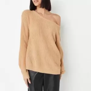 Missguided Recycled Tall Off Shoulder Jumper - Neutral