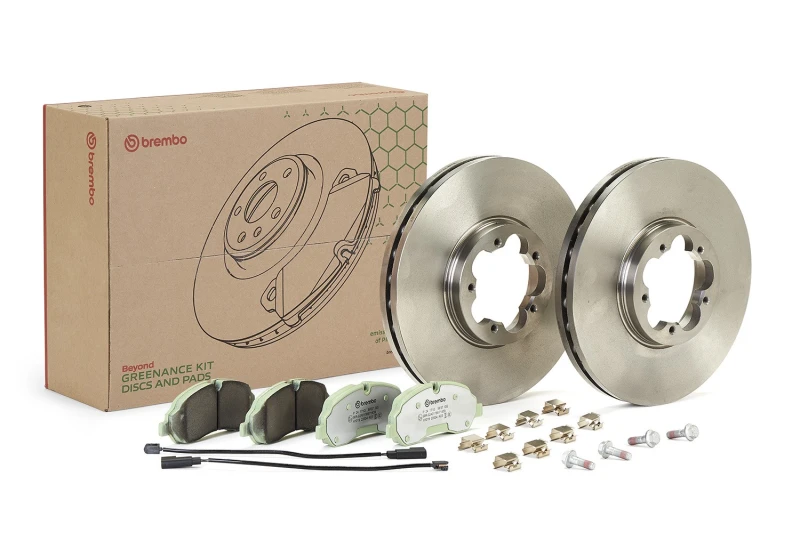 Image of BREMBO Brake discs and pads set BREMBO KT 10 059