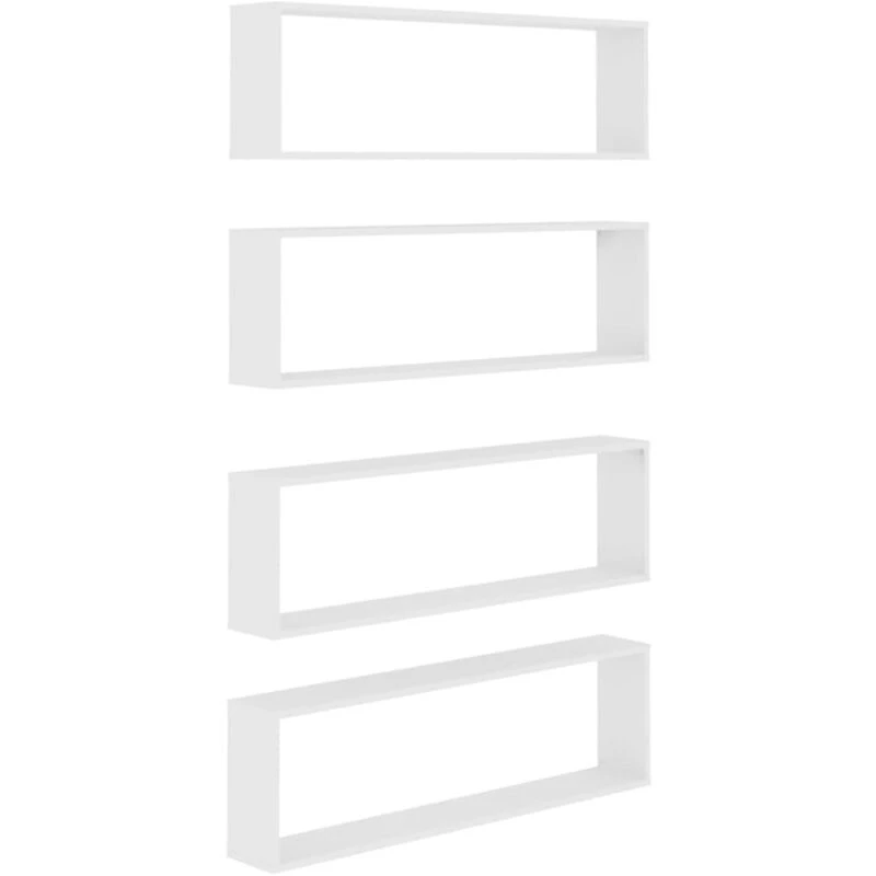 Image of VIDAXL Vidaxl - Wall Cube Shelf 4 pcs White 100x15x30cm Engineered Wood 8720286594988