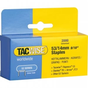 image of Tacwise 53/12 Staples 14mm Pack of 2000