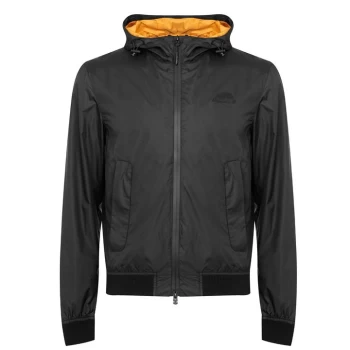Image of Replay Hooded Bomber Jacket - Black