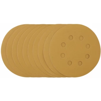 Image of Gold Sanding Discs with Hook & Loop, 125mm, 400 Grit (Pack of 10) [59856] - Draper