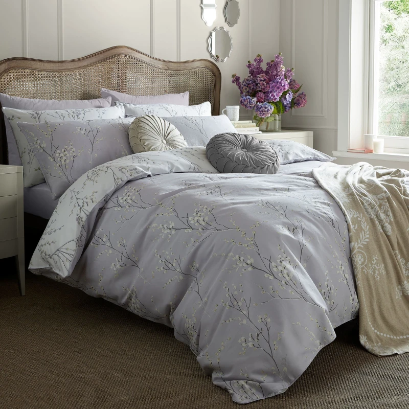 Image of Laura Ashley Pussy Willow Duvet Cover Bedding Set Lavender