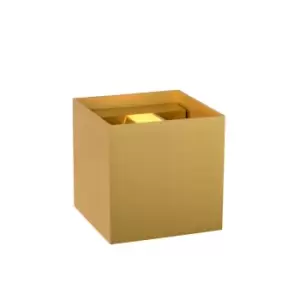 Image of Lucide Xio Modern Up Down Wall Light LED Dim. G9 1x4W 2700K Matt Gold Brass