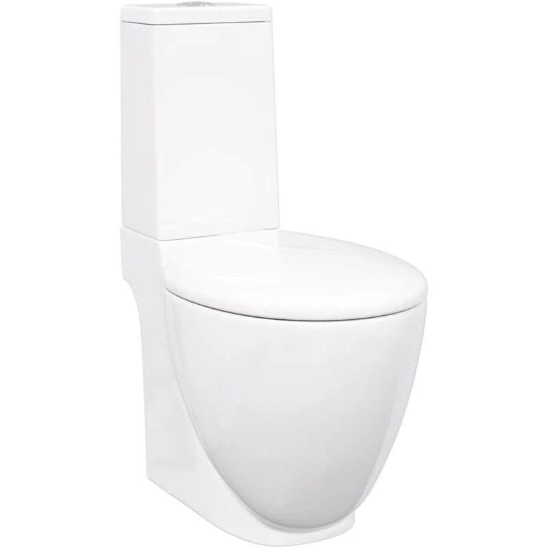 Image of VIDAXL Vidaxl - Ceramic Toilet Back Water Flow White 240376