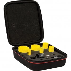 image of Starrett KFC06022 8 Piece Electricians Hole Saw Set