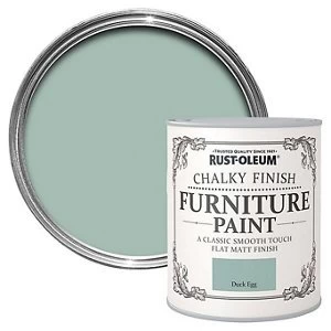 image of Rust-Oleum Duck egg Chalky effect Matt Furniture Paint 125ml