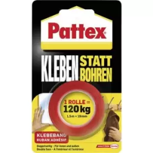 Image of Pattex PXMT2 Double sided adhesive tape White (L x W) 1.5 m x 19mm