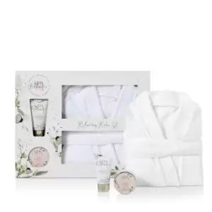 image of The Kind Edit Co Spa Botanique Relaxing Bath Robe Set - 50ml Body Lotion, 120ml Body Butter